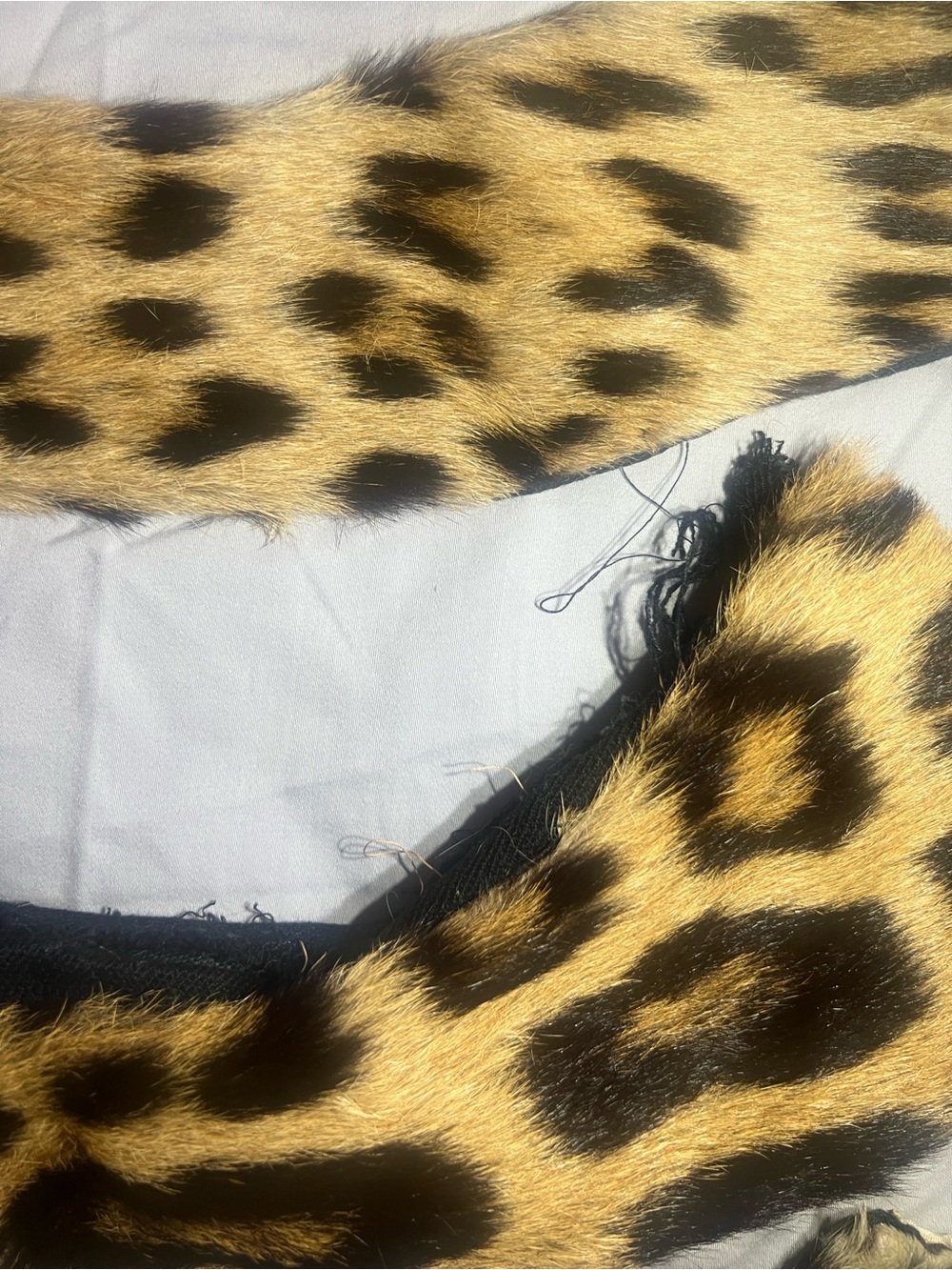 Vintage Leopard Print Genuine Fur Collar Collection - Natural Golden Brown Spots - Picture 6 of 16